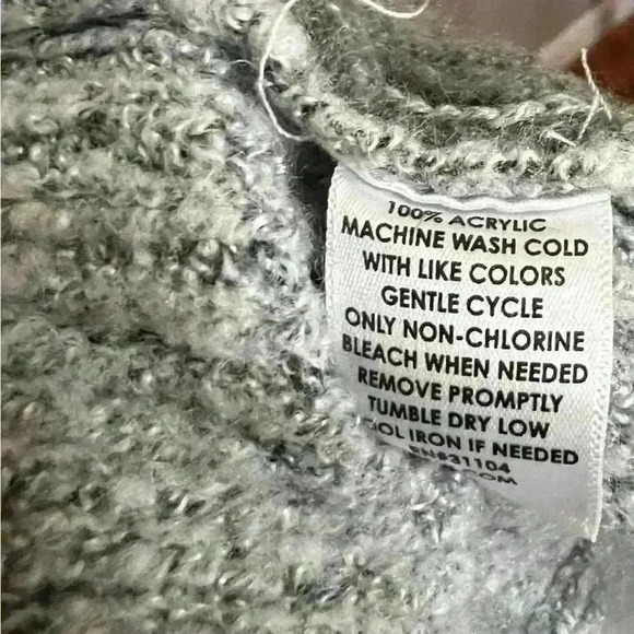 New Directions Women’s Colorblock Open Front Cardigan Sweater Size L Black/Gray - Picture 7 of 7